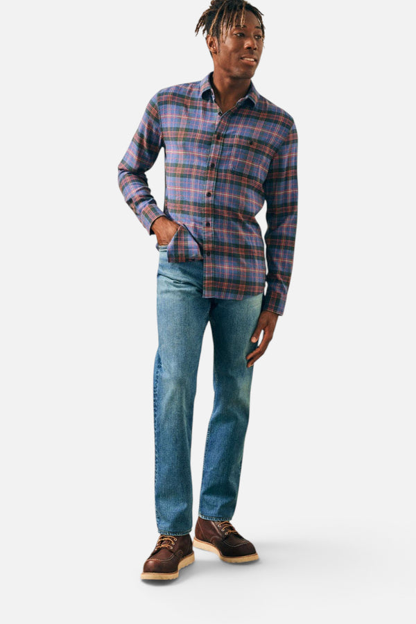 Faherty Super Brushed Flannel in Trestle Tree Plaid