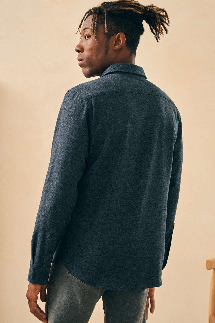 Faherty Super Brushed Flannel in Washed Black – alternate