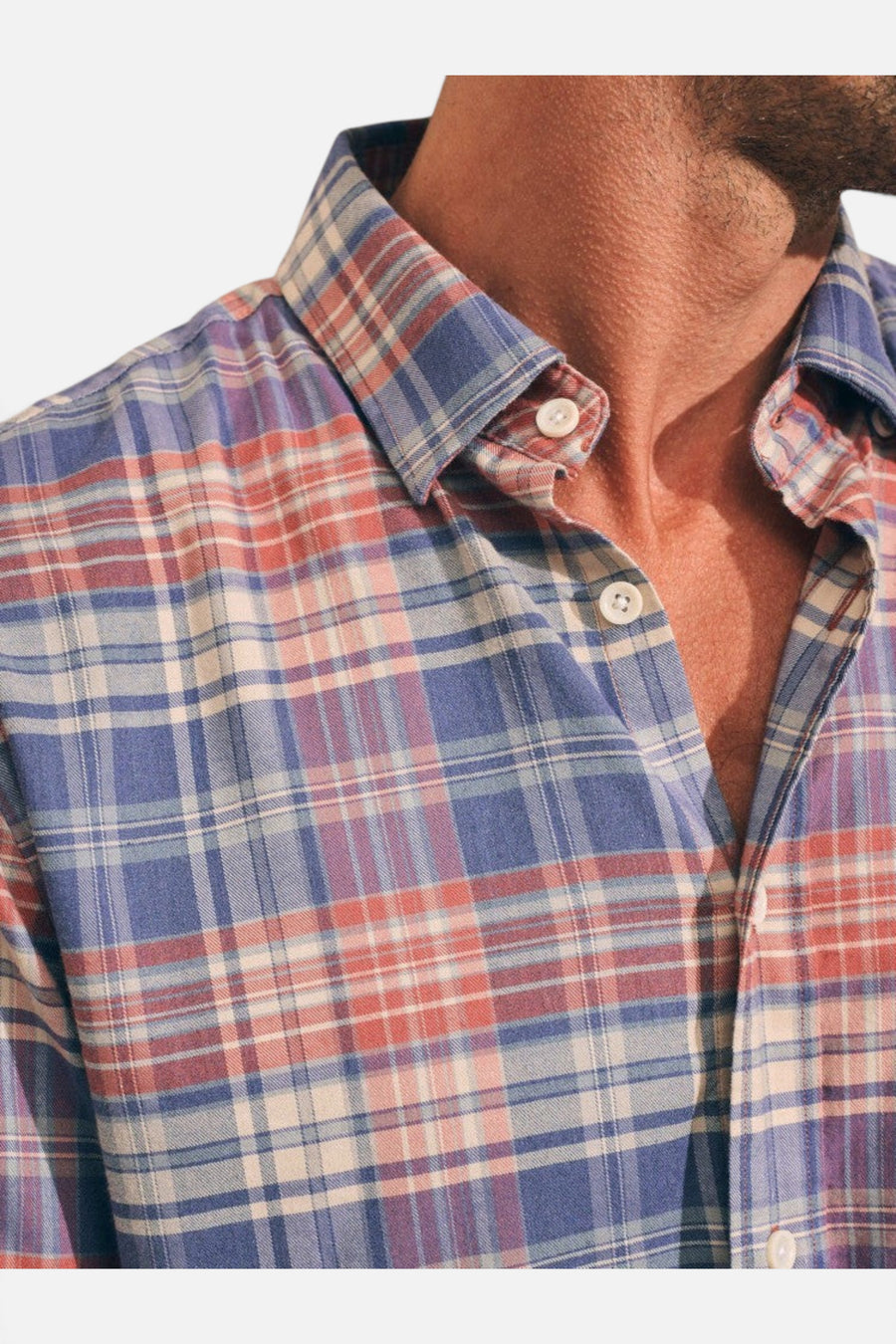 Faherty The All Time Shirt in Autumn Plaid – back view
