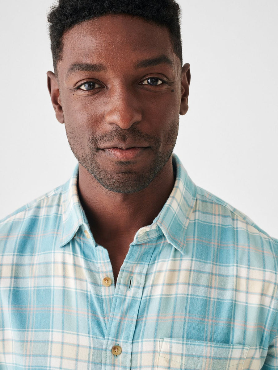 Faherty The All Time Shirt in Westport Plaid – detail