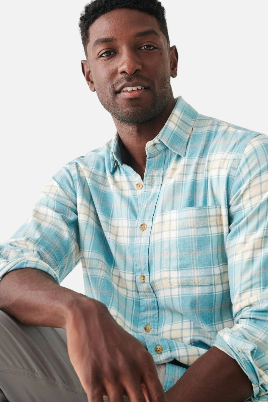 Faherty The All Time Shirt in Westport Plaid – front view