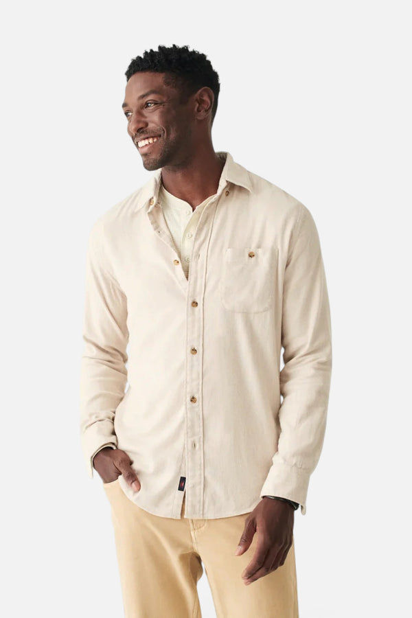 Faherty The Movement Flannel in Oatmeal Heather