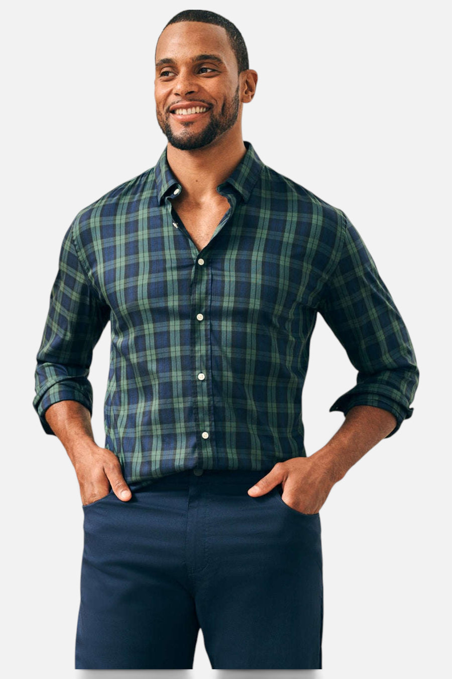 Faherty The Movement™ Shirt in Blackwatch Plaid – alternate