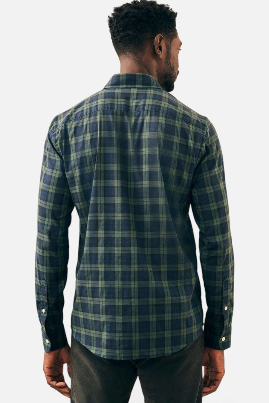 Faherty The Movement™ Shirt in Blackwatch Plaid – detail