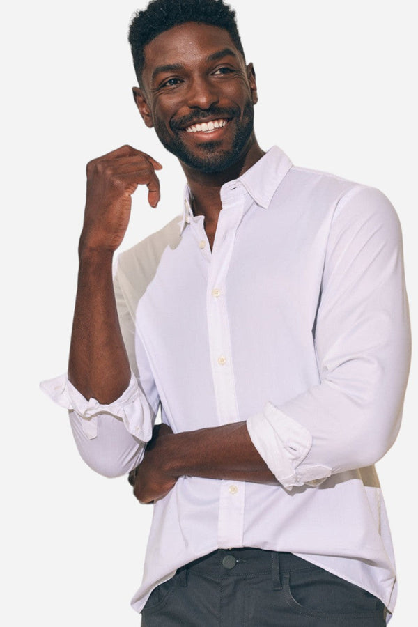 Faherty The Movement Sport Shirt in Cloud White