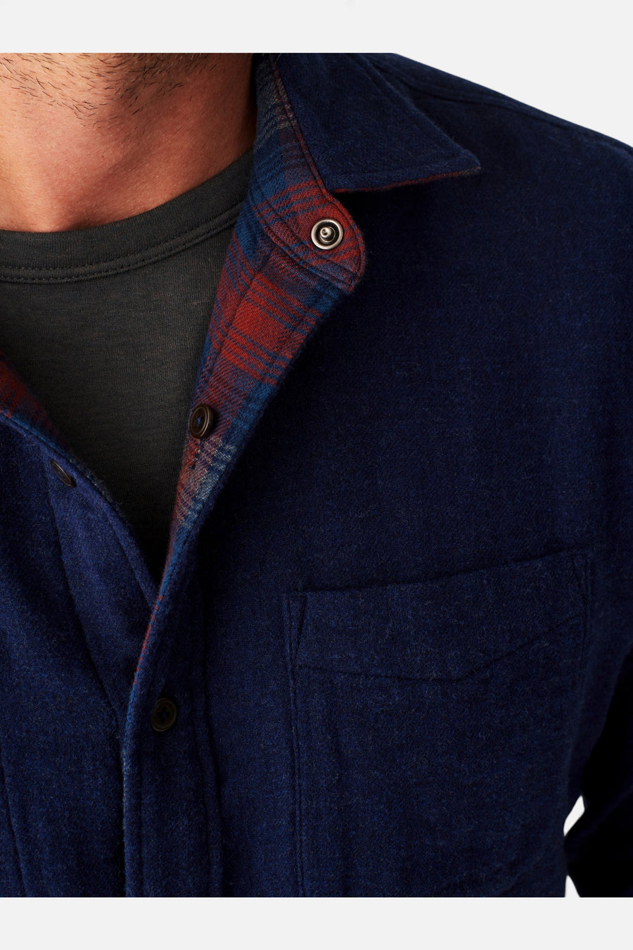 Faherty The Reversible Shirt in Wilson Peak Plaid – alternate