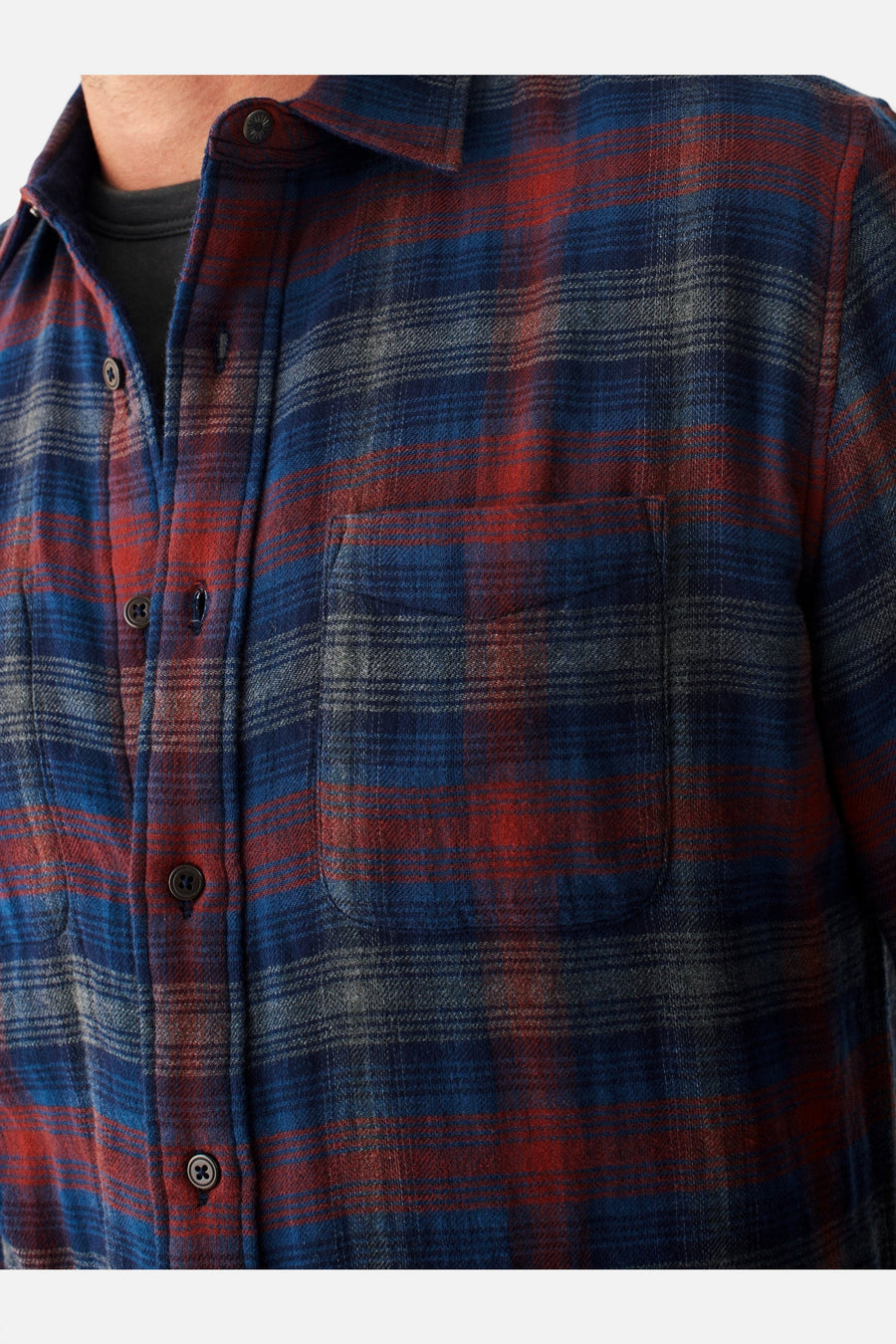 Faherty The Reversible Shirt in Wilson Peak Plaid – flat lay
