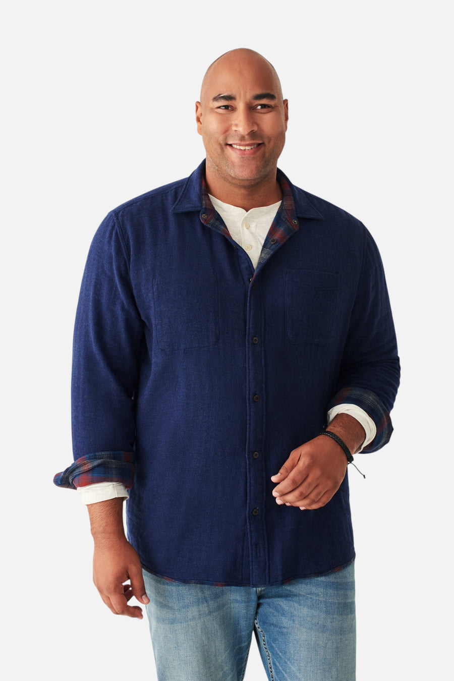 Faherty The Reversible Shirt in Wilson Peak Plaid – side view