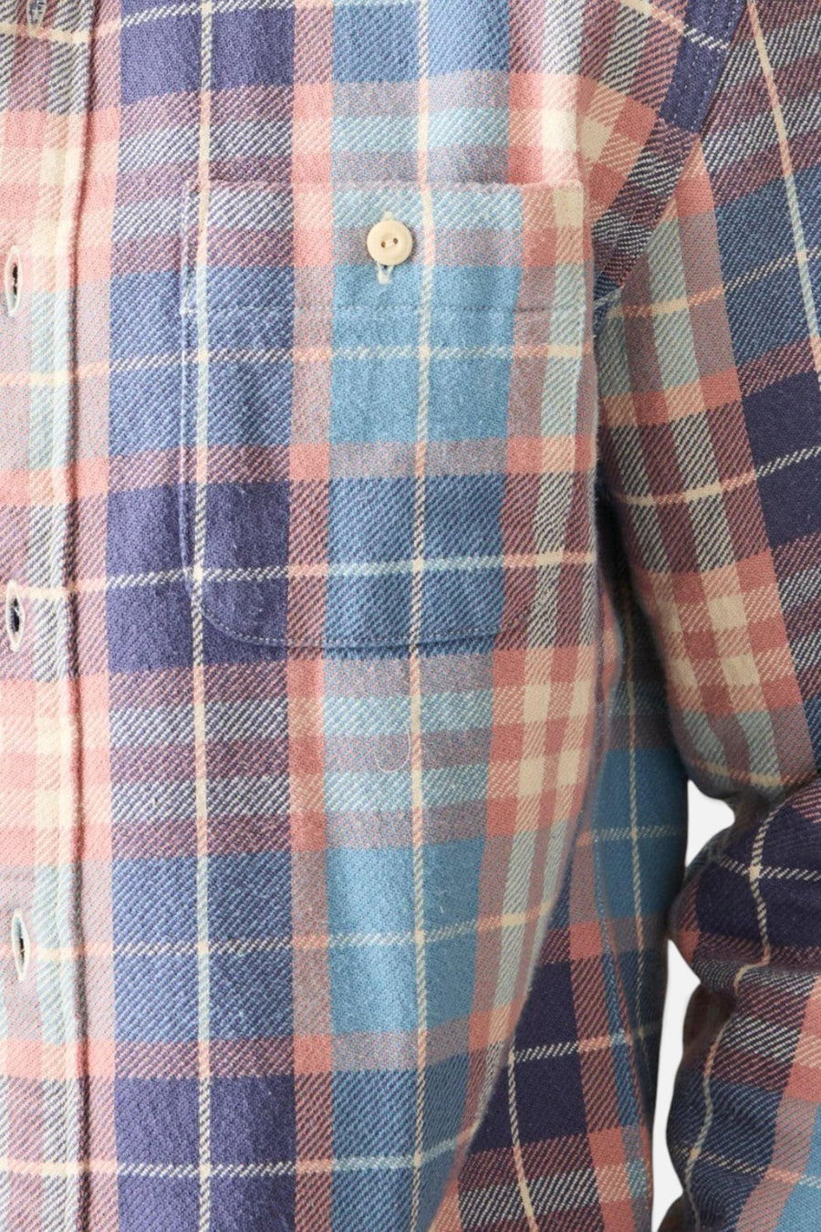 Faherty The Surf Flannel Bristol Blue – back view