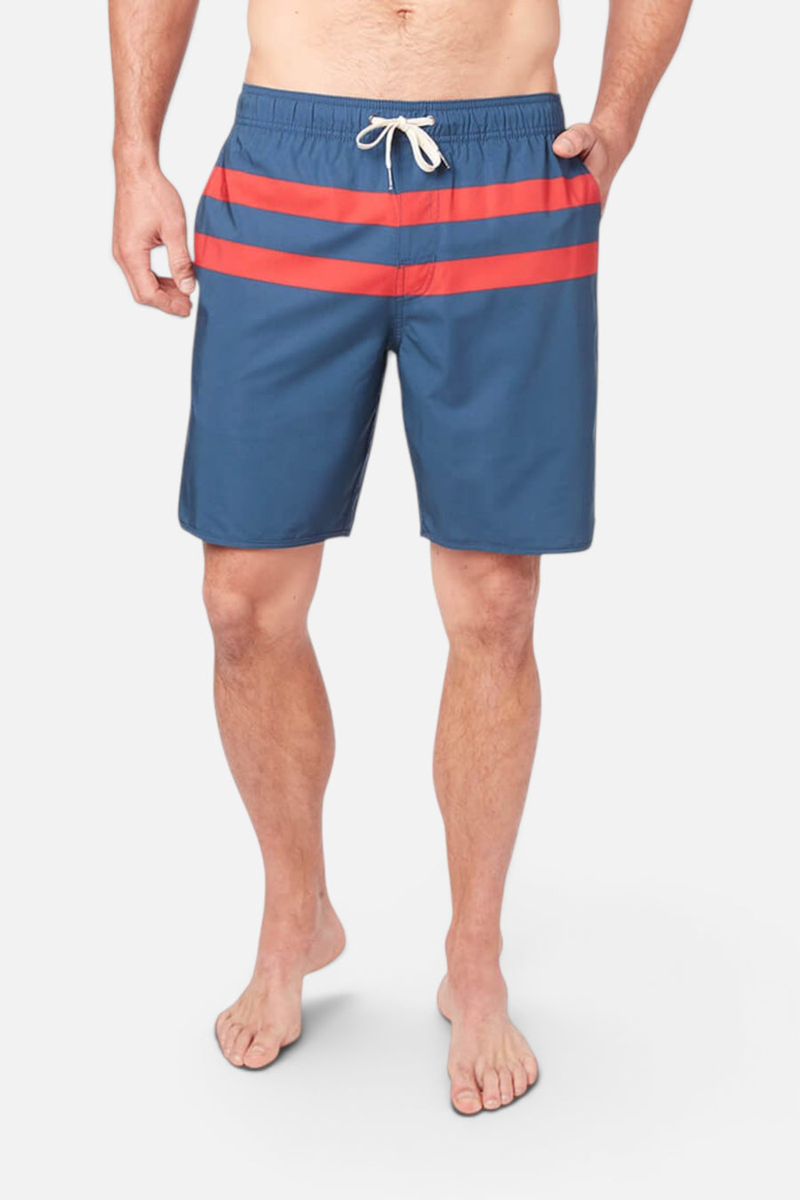 Fair Harbor Anchor 8" Short in Red Stripe – back view