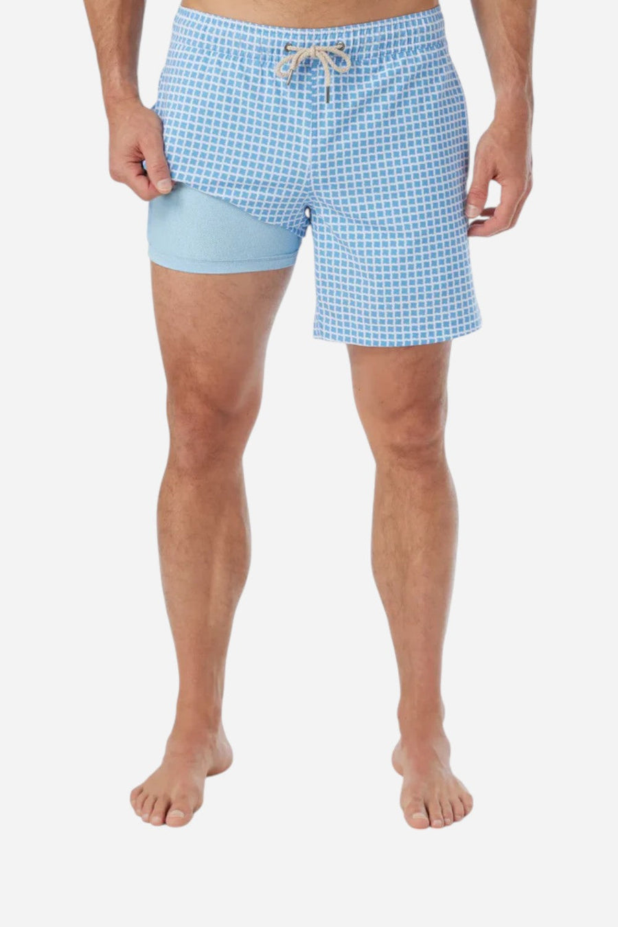 Fair Harbor Bayberry Trunk in Blue Tiles – side view