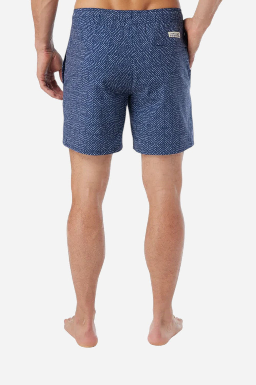 Fair Harbor Bayberry Trunk in Navy Shibori – flat lay