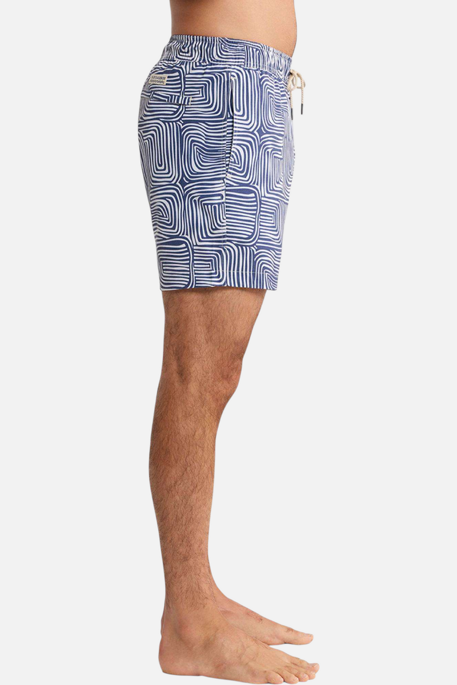 Fair Harbor Bayberry Trunk in Navy Wavy Sands – back view