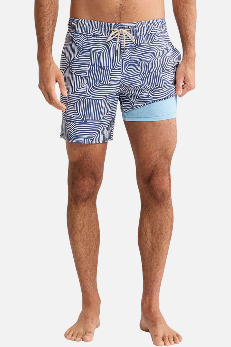 Fair Harbor Bayberry Trunk in Navy Wavy Sands – detail