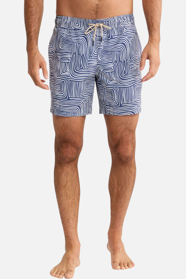 Fair Harbor Bayberry Trunk in Navy Wavy Sands