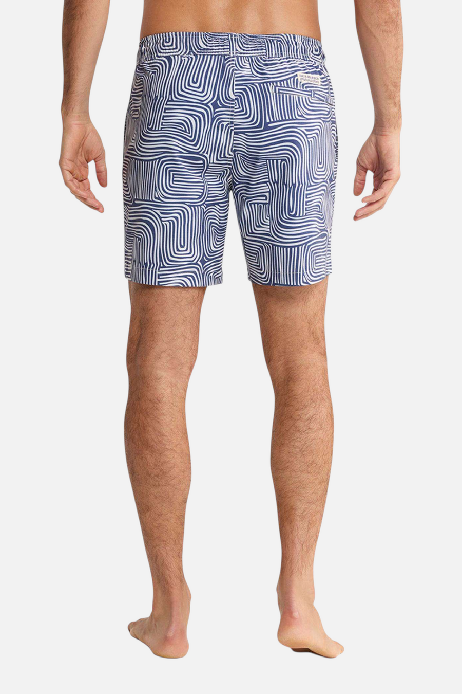 Fair Harbor Bayberry Trunk in Navy Wavy Sands – side view