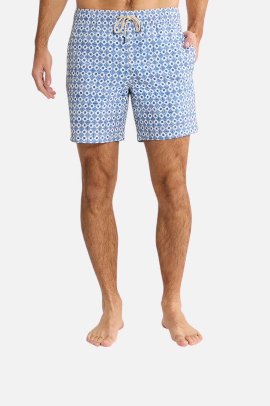 Fair Harbor Bayberry Trunk in Sea Blue Tiles – front view