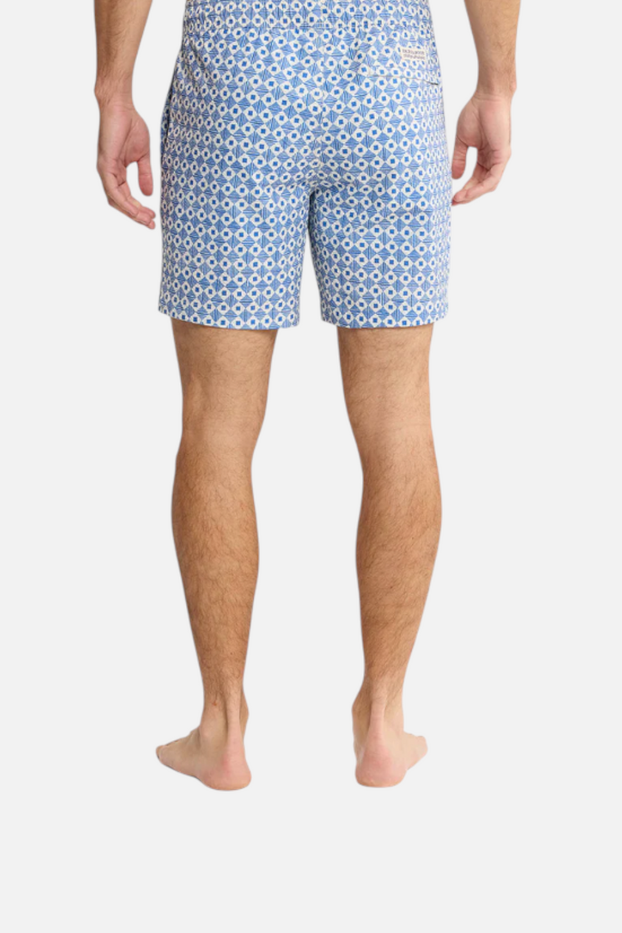 Fair Harbor Bayberry Trunk in Sea Blue Tiles – side view