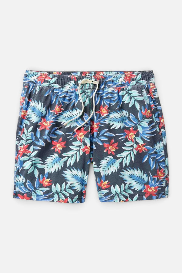 Fair Harbor Bungalow Swim Trunks in Midnight Palms