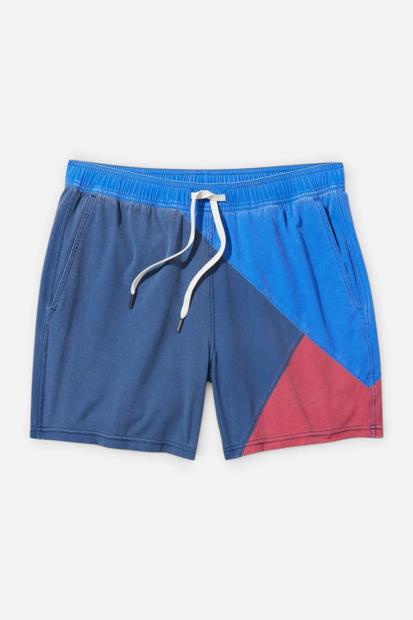 Fair Harbor Bungalow Swim Trunks in Navy Azul Block