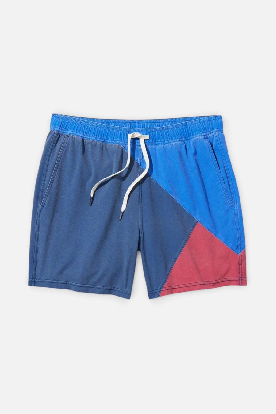 Fair Harbor Bungalow Swim Trunks in Navy Azul Block – side view