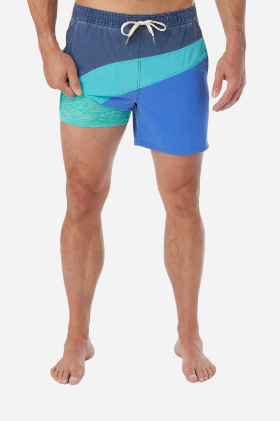 Fair Harbor Bungalow Trunk in Blue Currents – side view