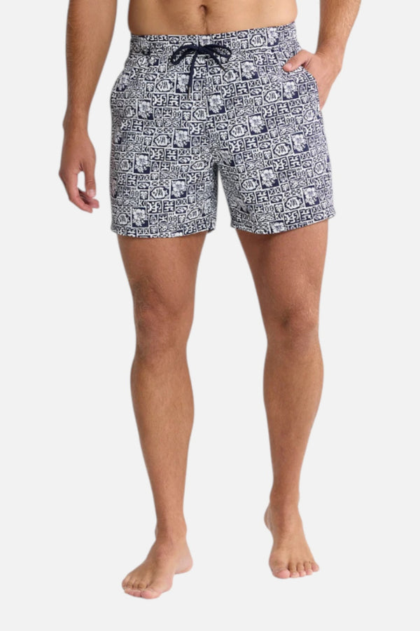 Fair Harbor Bungalow Trunk in Navy Sea