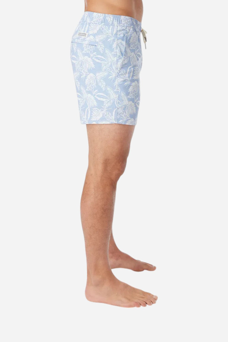 Fair Harbor Bungalow Trunk in Sky Blue Leaves – detail