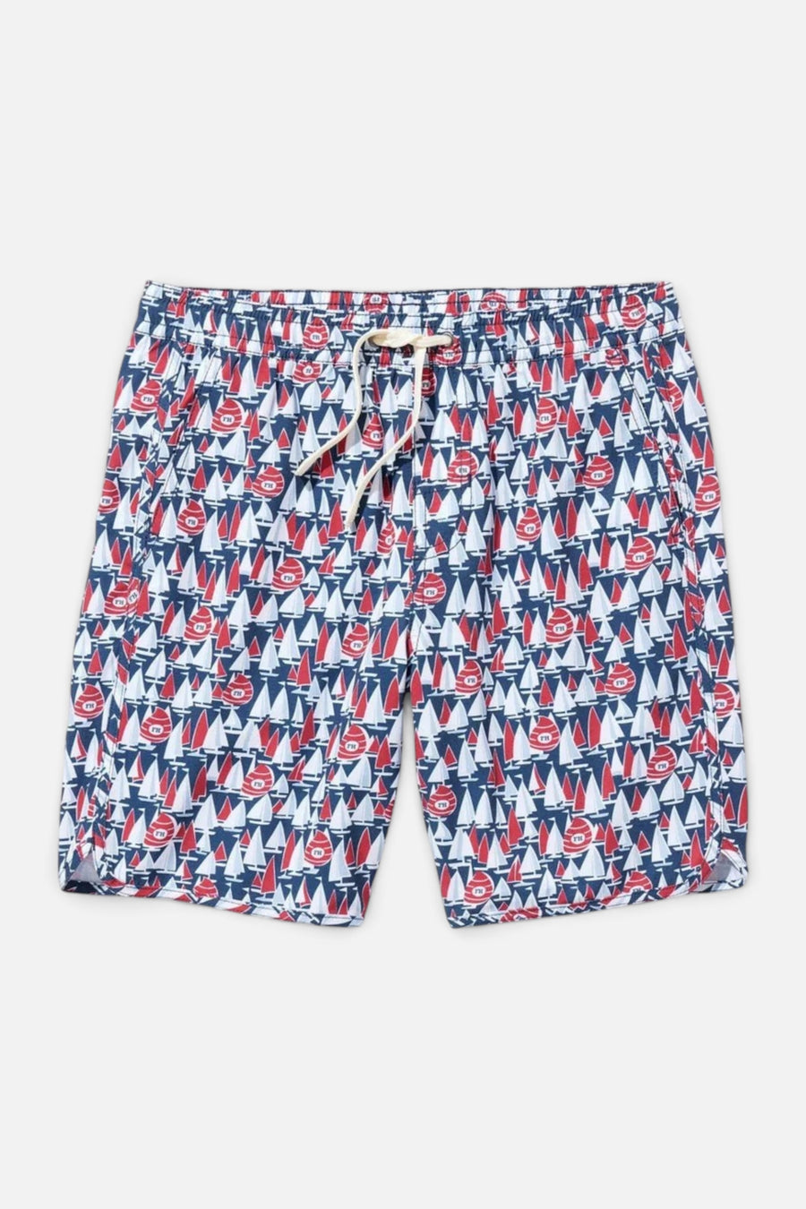 Fair Harbor Kids Anchor Short in Navy Sailboats – front view