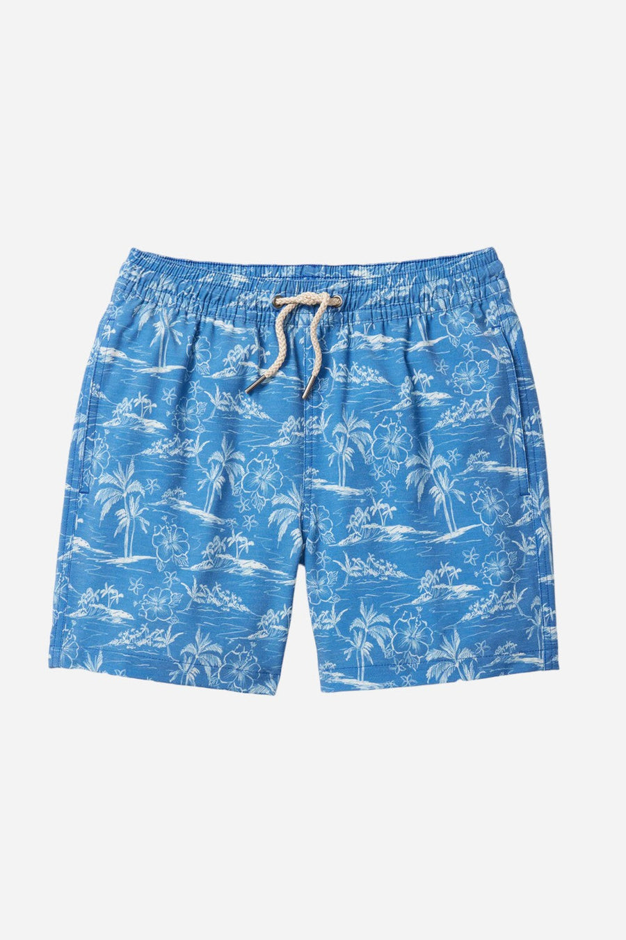 Fair Harbor Kids Bayberry Swim Trunk in Blue Island Hopper – front view