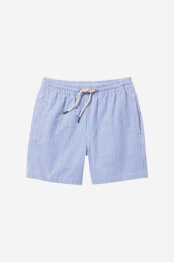 Fair Harbor Kids Bayberry Trunk in Light Blue Seersucker