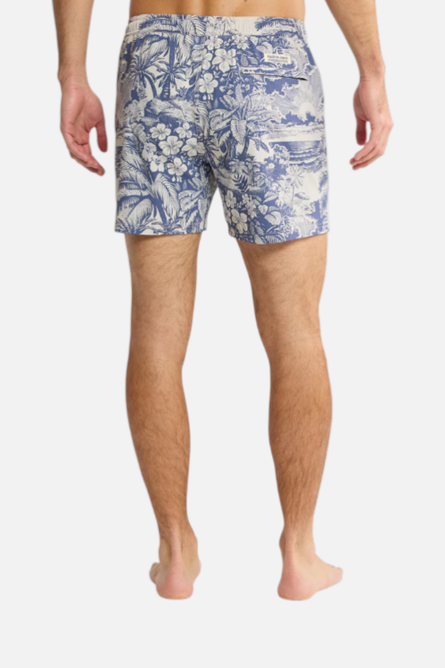 Fair Harbor Men's Bungalow Trunk in Silver Palms – detail