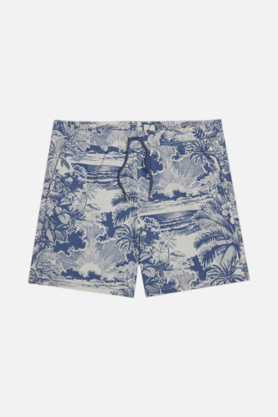 Fair Harbor Men's Bungalow Trunk in Silver Palms – front view
