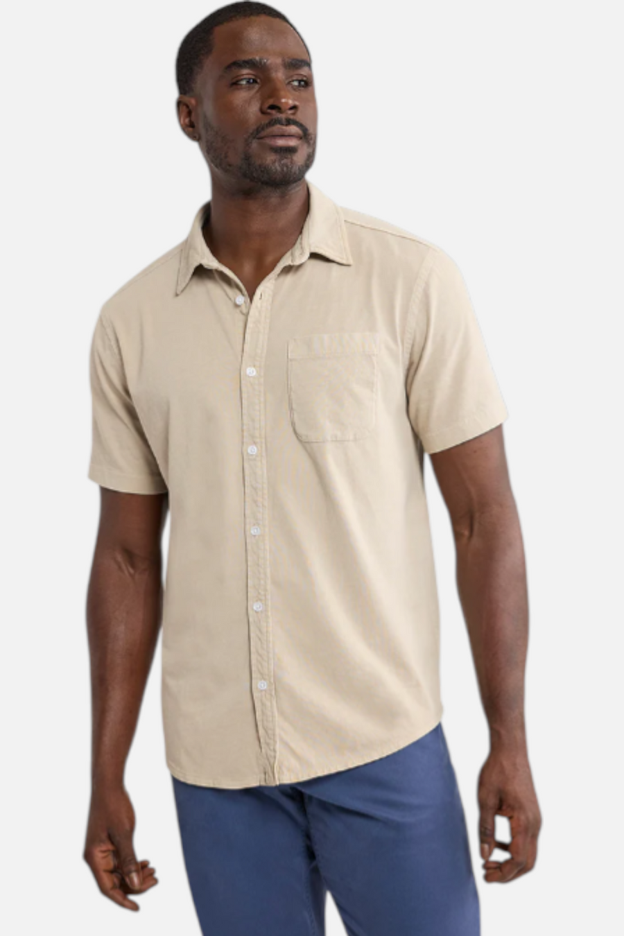 Fair Harbor Men's Saltaire Shirt in Shell – front view