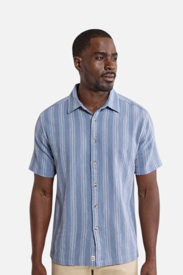 Fair Harbor Oasis Textured Shirt in Maritime