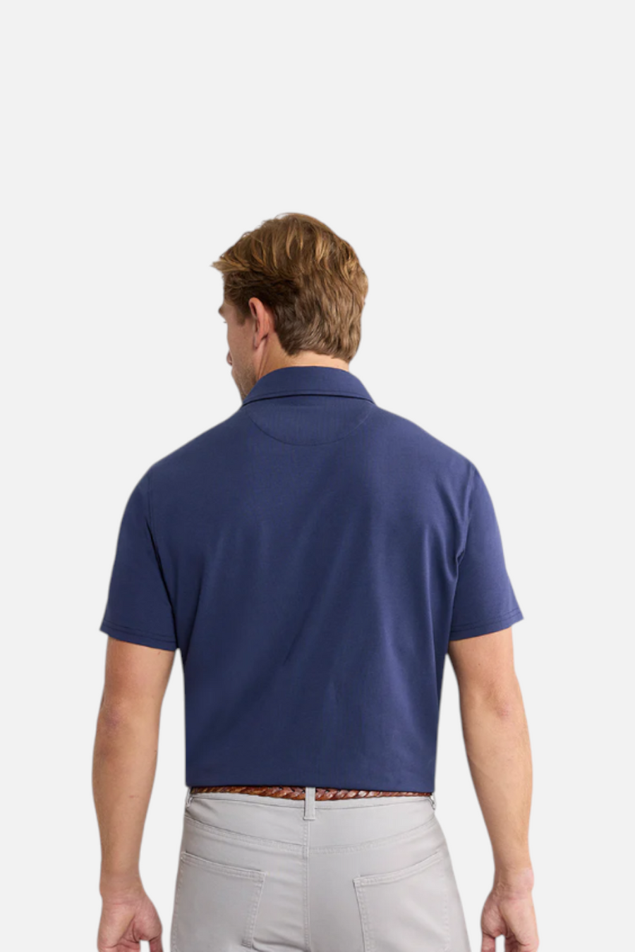 Fair Harbor Pacific Polo in Navy – side view