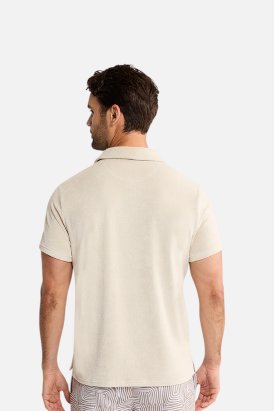 Fair Harbor Ravello Terry Polo in Sand – back view