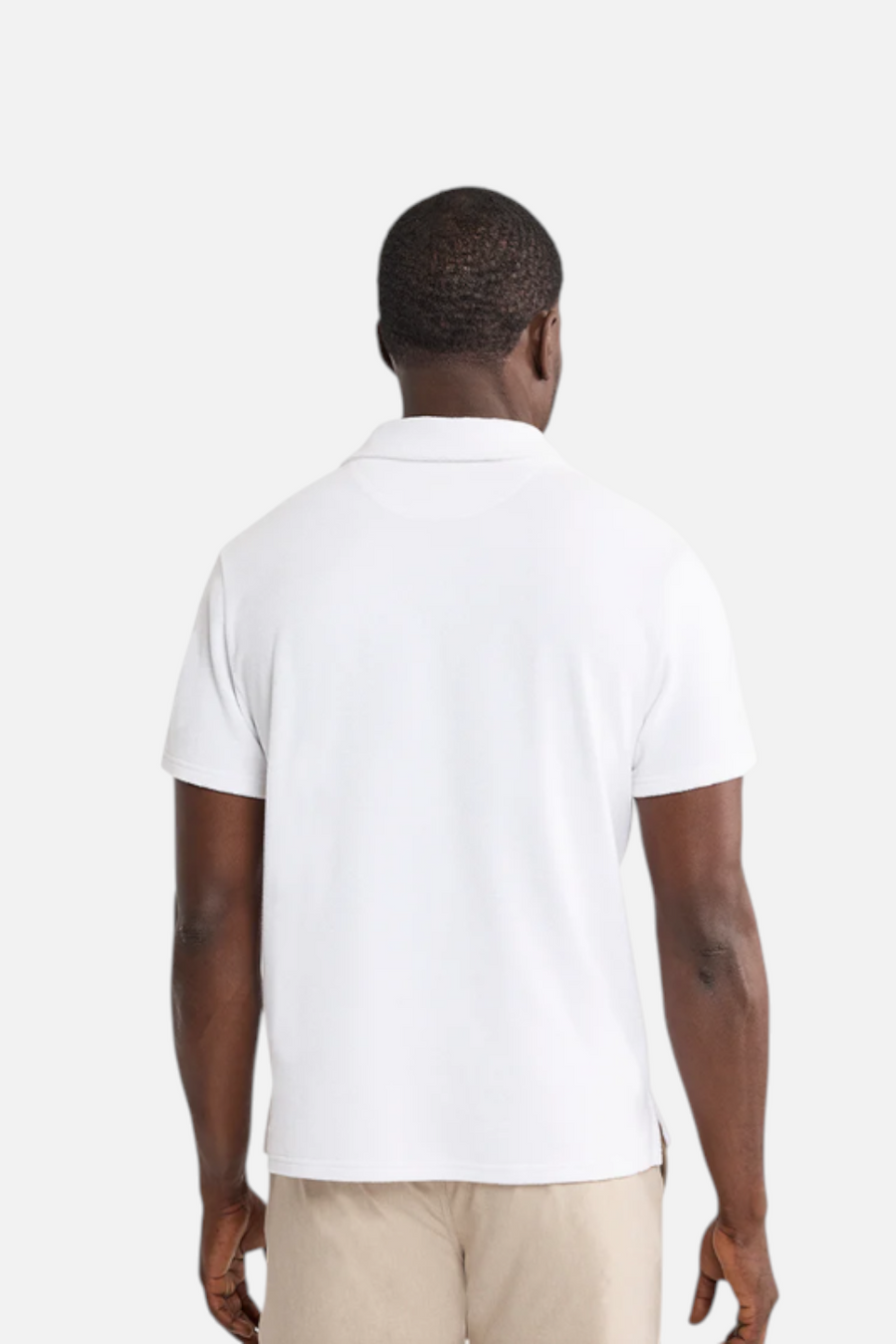 Fair Harbor Ravello Terry Polo in White – back view
