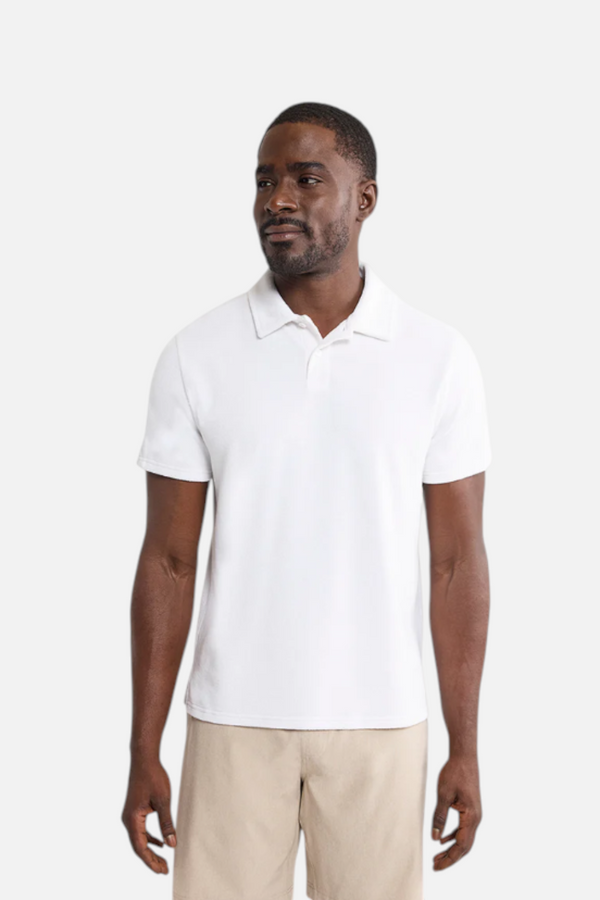 Fair Harbor Ravello Terry Polo in White
