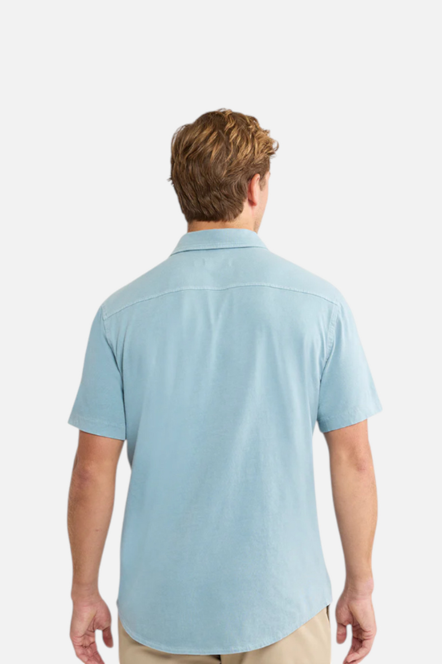 Fair Harbor Saltaire Shirt in Bay Blue – back view