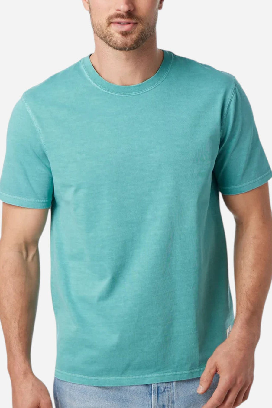 Fair Harbor Saltaire Tee in Antigua Sand – side view