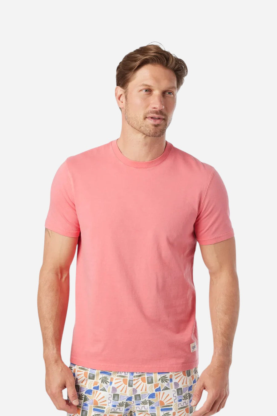 Fair Harbor Saltaire Tee in Coral – back view