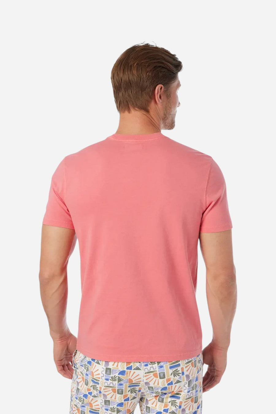 Fair Harbor Saltaire Tee in Coral – detail