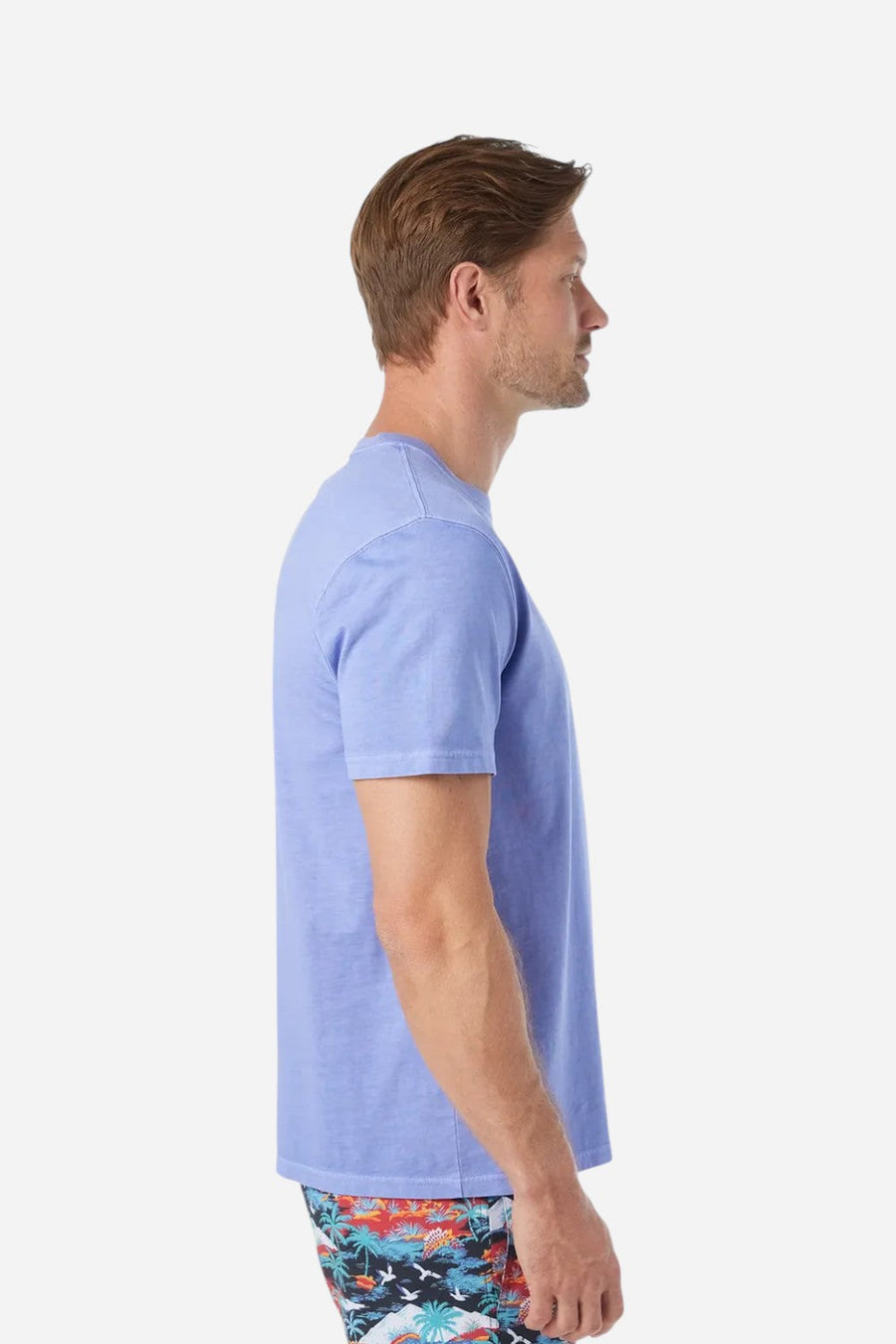 Fair Harbor Saltaire Tee in Dusk – side view