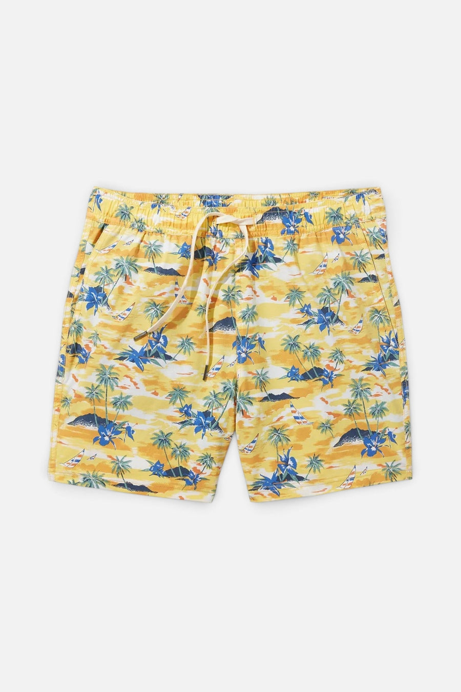 Fair Harbor The Bungalow Swim Trunk in Birds of Paradise Windsail – side view