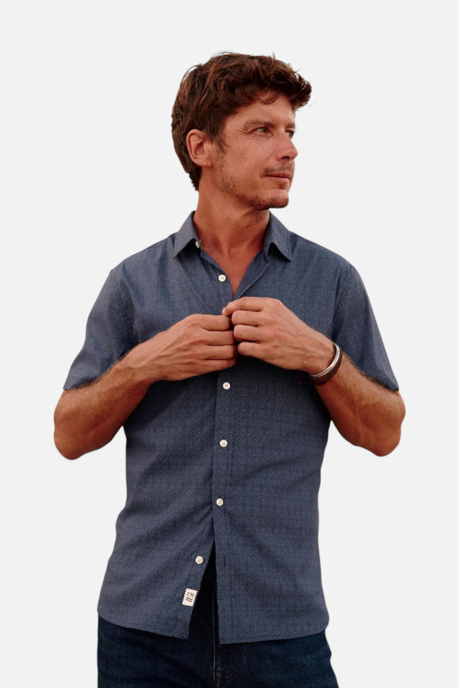 Fair Harbor Windward Shirt in Navy Shibori – alternate