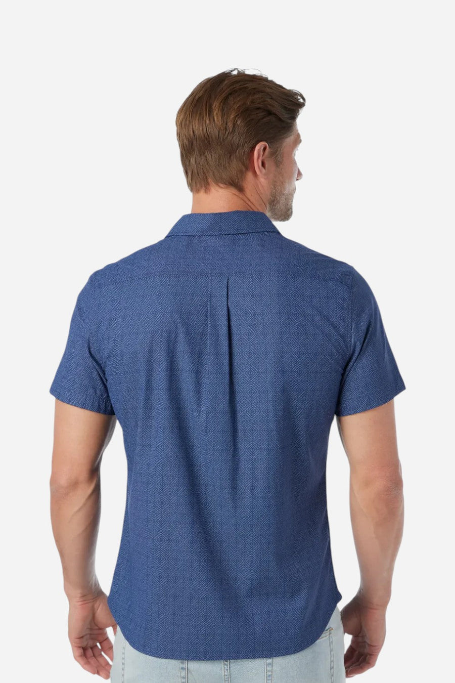 Fair Harbor Windward Shirt in Navy Shibori – detail
