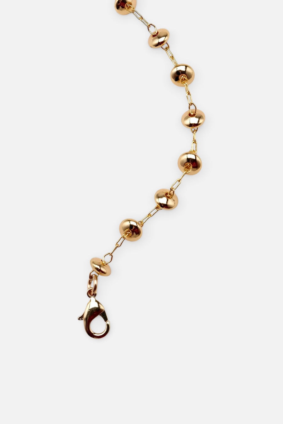 Fancy Gold Bead Bracelet – front view
