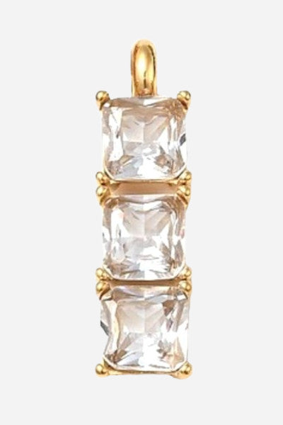 Farrah B 3 Clear Gem Charm
