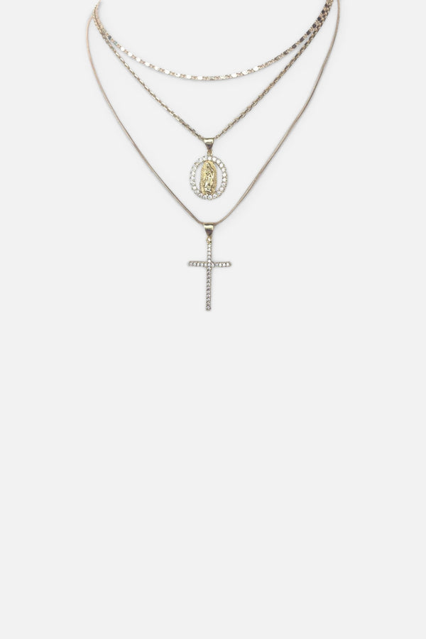 Farrah B 3 Layer Seeker Necklace Religious